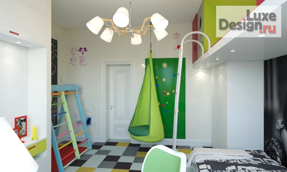 Дизайн интерьера детской "На Контрасте" (фото 2)