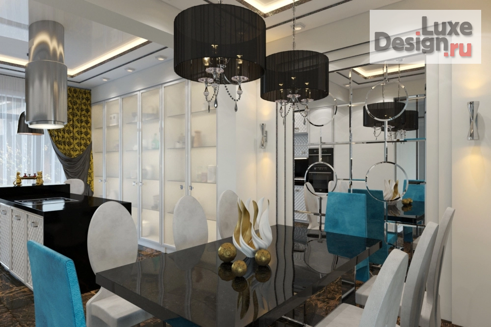 Дизайн интерьера таунхауса "Статусный АртДеко" (фото 1)