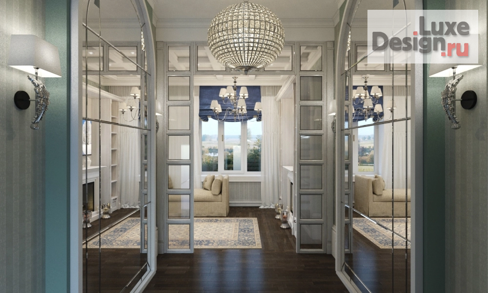 Дизайн интерьера таунхауса "Американская классика" (фото 1)