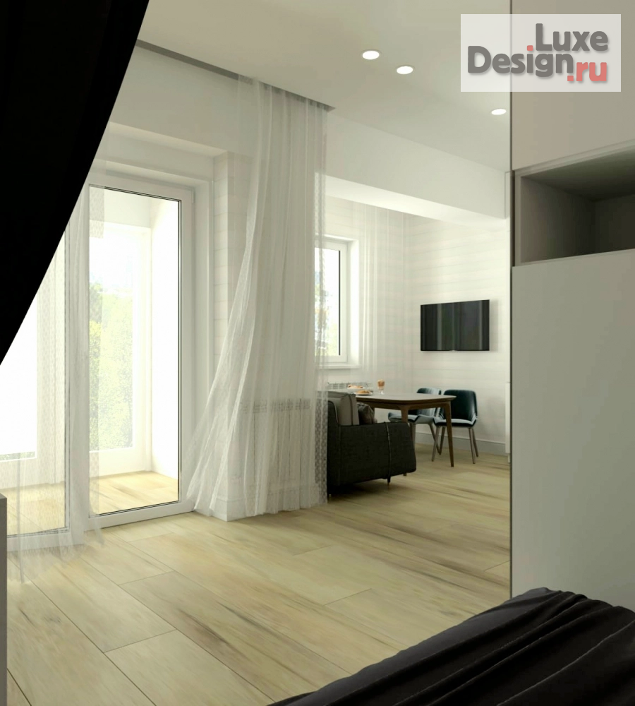 Дизайн интерьера квартиры студии "Студия с видом на ипподром" (фото 6)