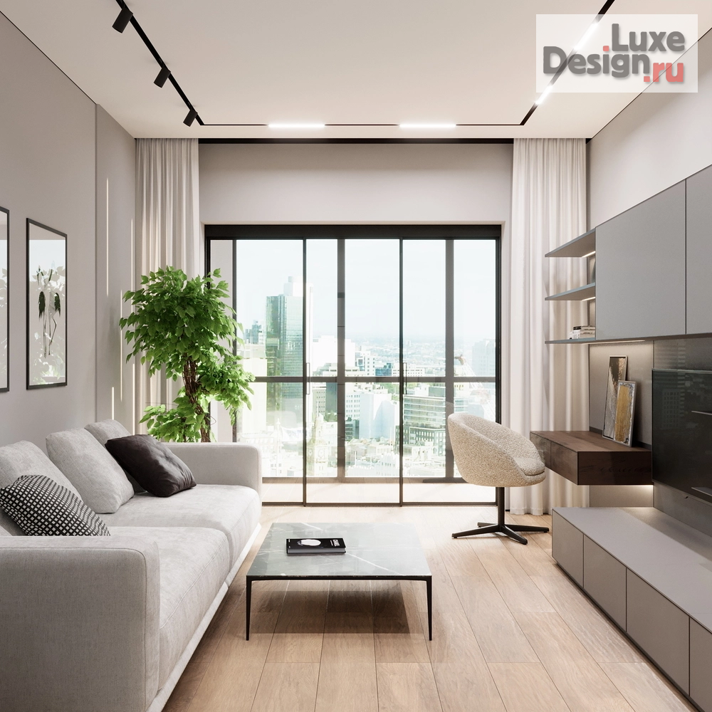 Дизайн интерьера двухкомнатной квартиры "Аппартаменты  80 м2 в Сочи" (фото 3)