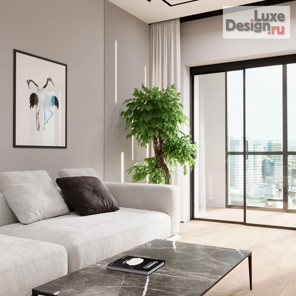 Дизайн интерьера двухкомнатной квартиры "Аппартаменты  80 м2 в Сочи" (фото 7)