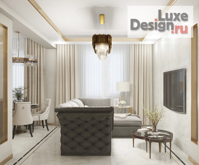 Дизайн интерьера трехкомнатной квартиры "Микрорайон 12А" (фото 3)