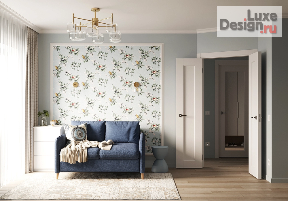 Дизайн интерьера однокомнатной квартиры "Тишь да гладь" (фото 2)