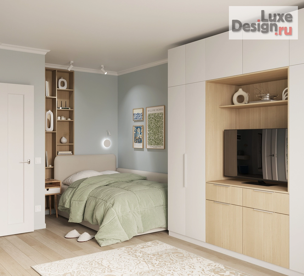 Дизайн интерьера однокомнатной квартиры "Тишь да гладь" (фото 3)