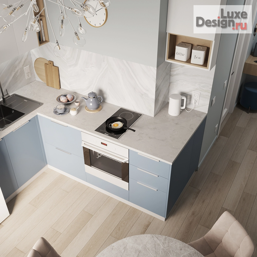 Дизайн интерьера однокомнатной квартиры "Тишь да гладь" (фото 12)