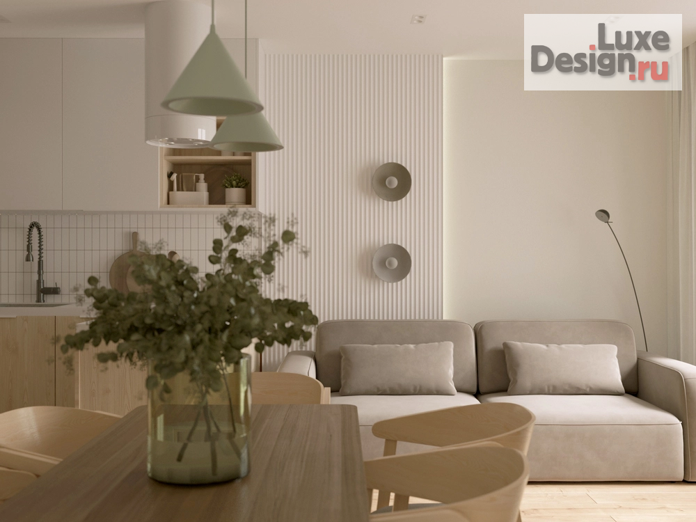 Дизайн интерьера таунхауса "Квартира в современном стиле с нотками джапанди" (фото 1)