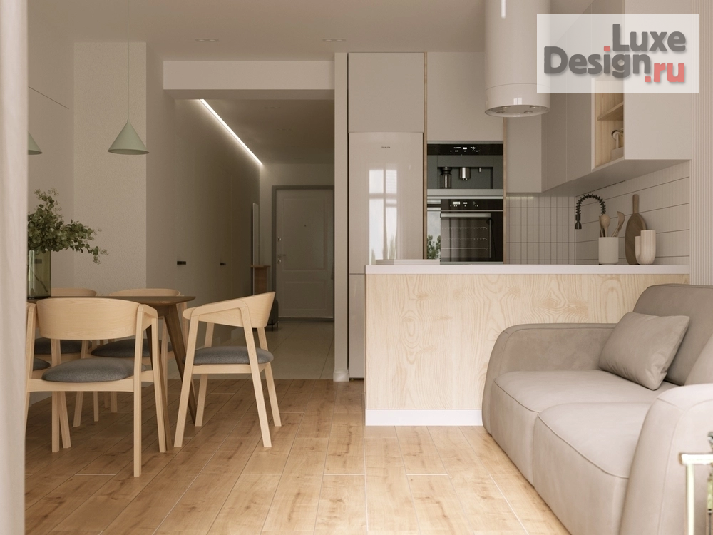 Дизайн интерьера таунхауса "Квартира в современном стиле с нотками джапанди" (фото 3)