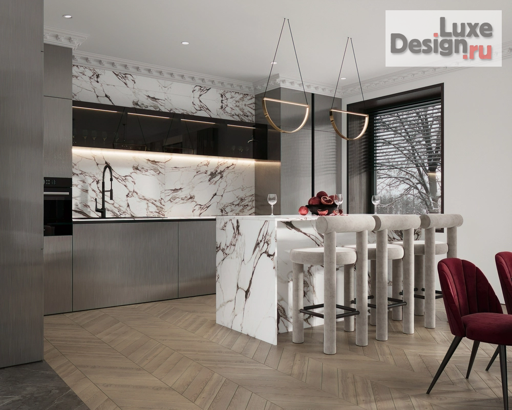 Дизайн интерьера загородного дома "Kitchen-living room" (фото 1)