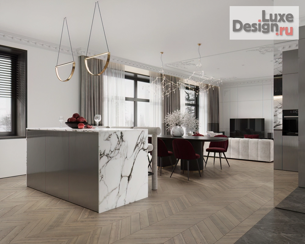 Дизайн интерьера загородного дома "Kitchen-living room" (фото 2)