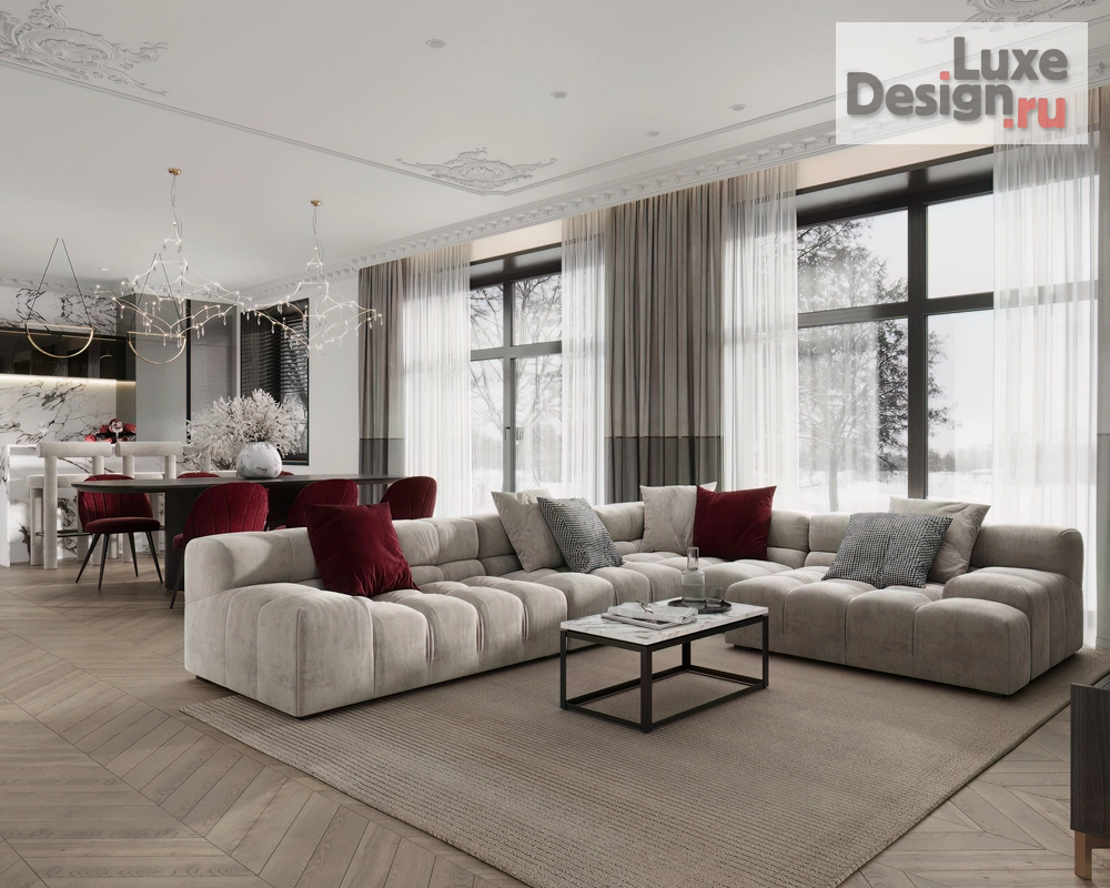 Дизайн интерьера загородного дома "Kitchen-living room" (фото 5)