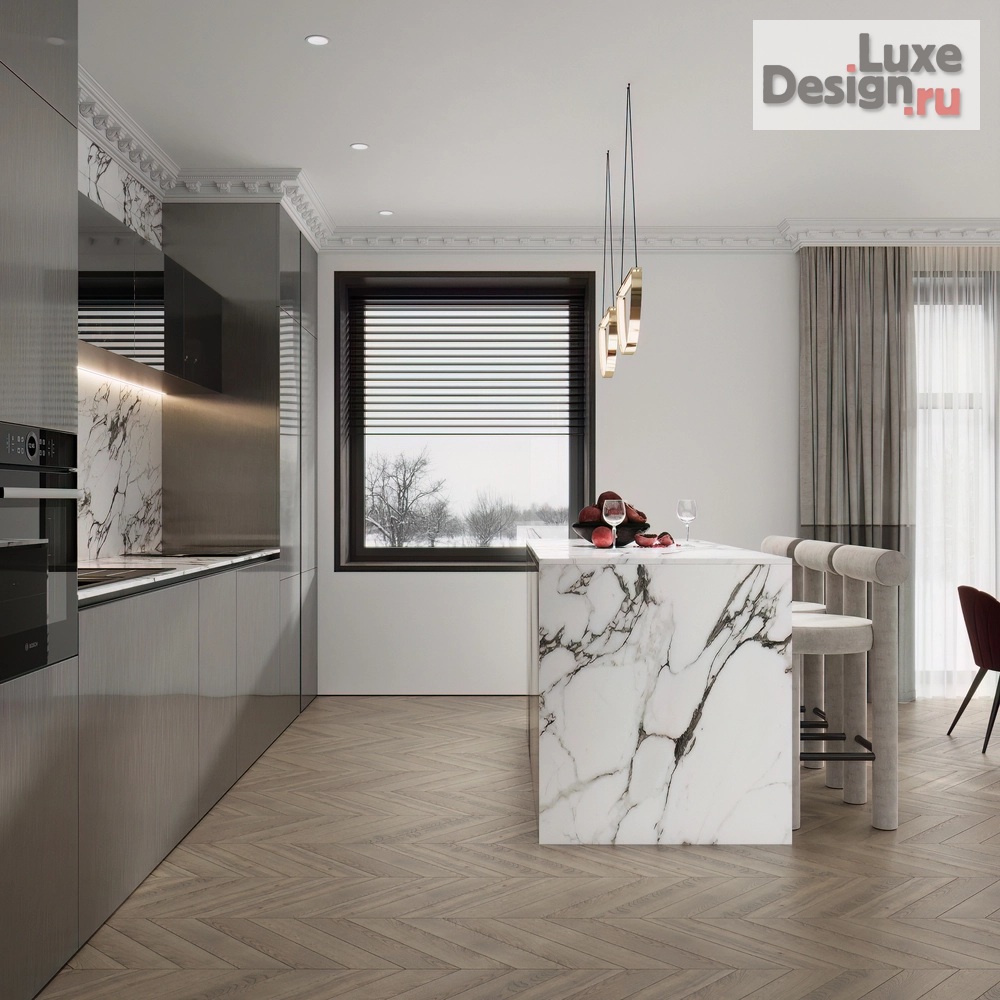 Дизайн интерьера загородного дома "Kitchen-living room" (фото 6)