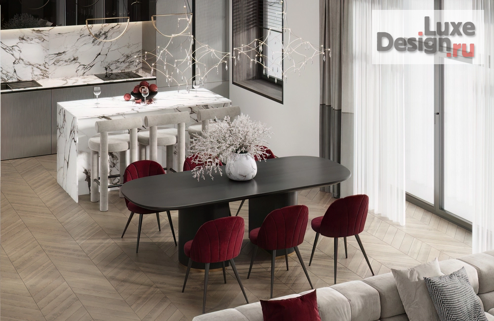 Дизайн интерьера загородного дома "Kitchen-living room" (фото 7)