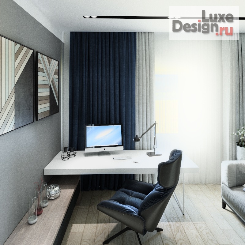 Дизайн интерьера кабинета "Квартира-кабинет" (фото 1)