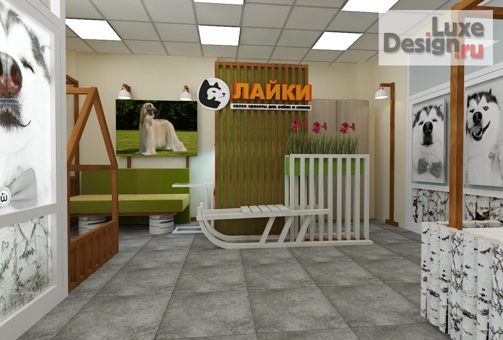 Дизайн интерьера салона красоты "Салон собак Лайки в Иркутске" (фото 4)